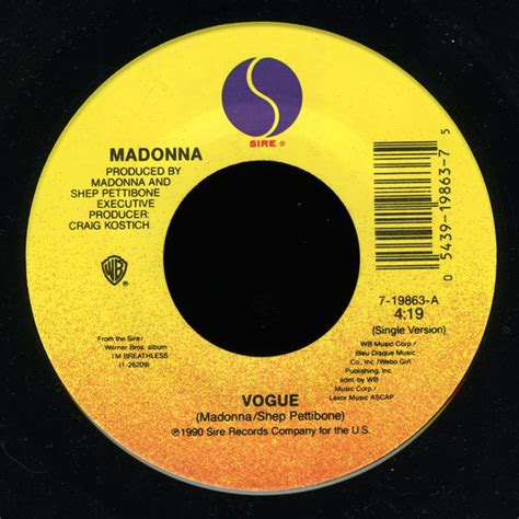 Madonna – Vogue (1990, Vinyl) - Discogs