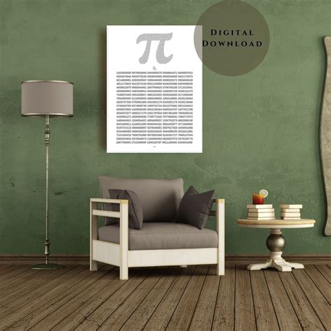 Pi Art Print Pi Symbol Math Poster Mathematics Pi Number - Etsy