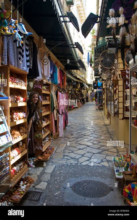 Bazaar, Corfu Town, Old Town, Corfu, Market Stock Photo - Alamy