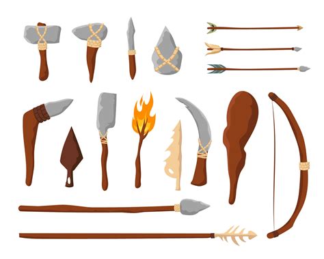 Tools and weapons of stone age 11913835 Vector Art at Vecteezy