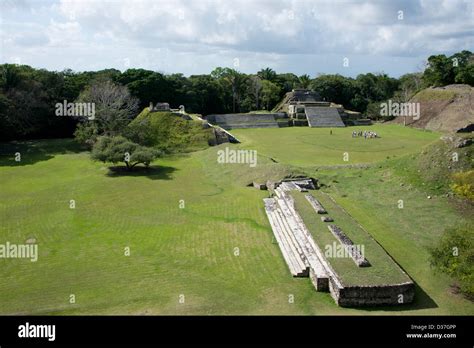 Belize, Altun Ha. Altun Ha, ruins of ancient Mayan ceremonial site from ...