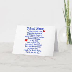 School Nurse Appreciation Cards | Zazzle