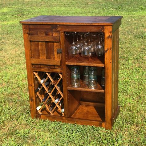 Rustic Wine Bar Cabinet