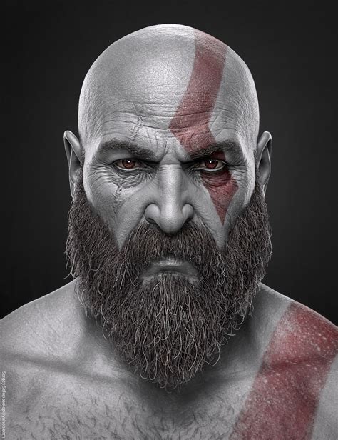 Kratos Face Drawing