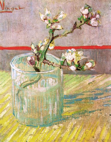 Blossoming Almond Branch in a Glass, 1888 - Vincent van Gogh - WikiArt.org - encyclopedia of ...