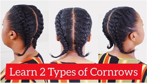 HOW TO CORNROW/BRAID 2 BRAIDS FOR BEGINNERS - YouTube