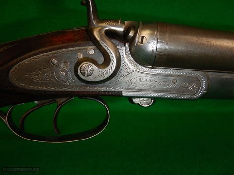 J. Manton Antique English Double Barrel Shotgun for sale