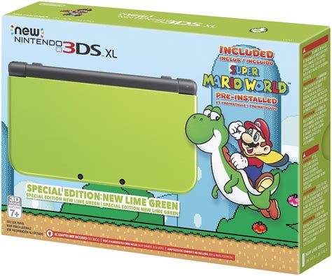 Nintendo 3DS XL Special Edition: Lime Green with Super Mario World Game ...