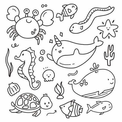 Aggregate more than 82 easy drawing of sea animals latest - xkldase.edu.vn