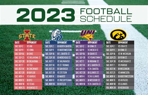 Iowa Universities 2023 Football Schedules – Concordia Group Delivers