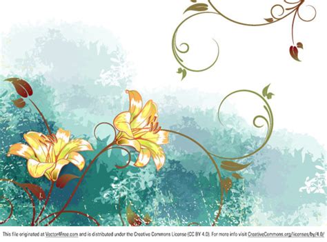 Watercolor Floral Background Vector Illustration