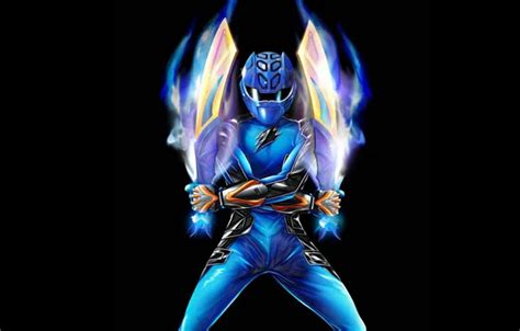 Wallpaper costume, black background, swords, swords, Power Rangers, Blue Ranger images for ...