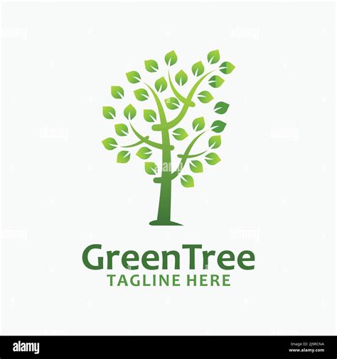 Green tree logo design Stock Vector Image & Art - Alamy