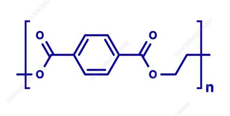 Polyethylene terephthalate polyester chemical structure - Stock Image - F027/9091 - Science ...