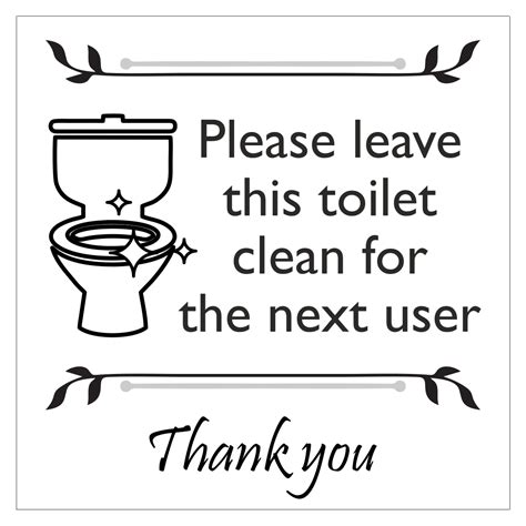 Clean Toilet Signs