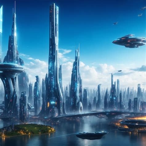 Premium AI Image | Futuristic city skyline pictures HD