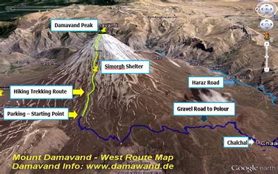 Mount Damavand Map