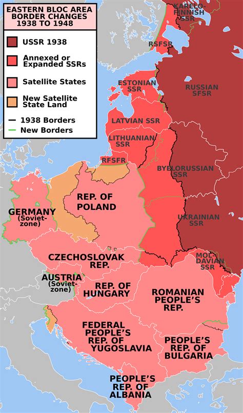 Border changes of the Eastern Bloc, 1938-1948 [2000x3247] : r/MapPorn