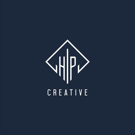 HP initial logo with luxury rectangle style design 25759211 Vector Art at Vecteezy