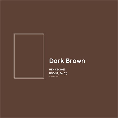 Dark Brown Complementary or Opposite Color Name and Code (#5C4033) - colorxs.com