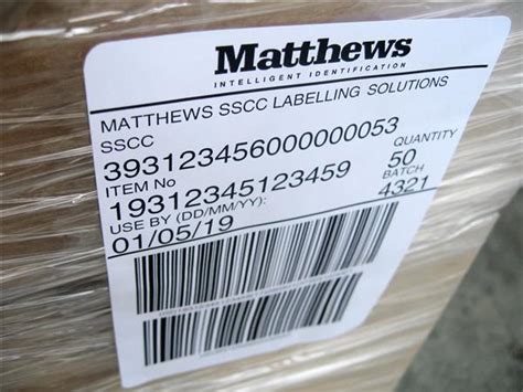 Pallet Labelling Systems, SSCC Printer - Matthews