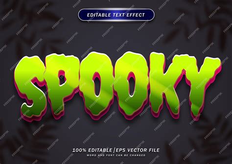 Premium Vector | Spooky editable text effect