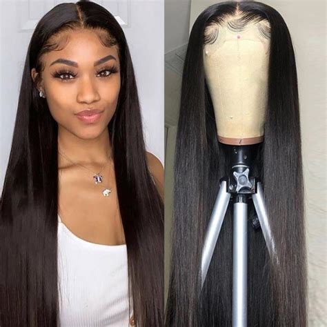 China 24 Inch HD Transparent Lace Wigs 13X4lace Front Human Hair Wig Remy Brazilian Straight ...