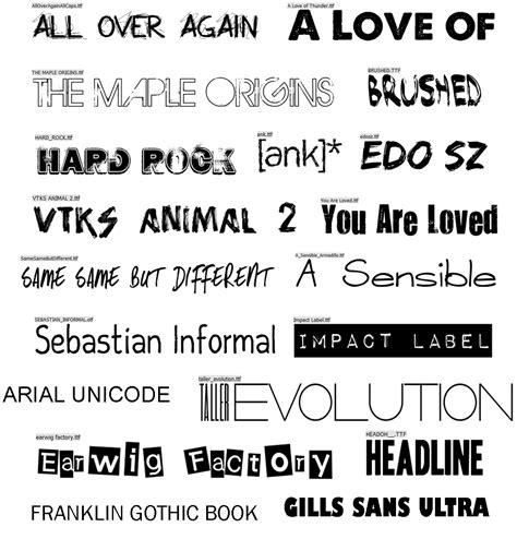 13 Type Words In Different Fonts Images - Different Fonts, Different Font Styles and Different ...