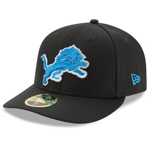 New Era Detroit Lions Black Omaha Low Profile 59FIFTY Fitted Hat