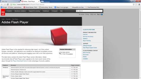 How to Check My Flash Player Version - YouTube