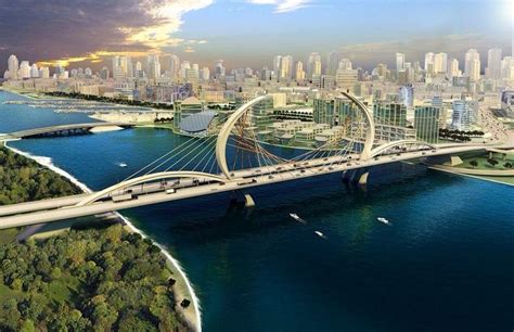 Dubai Bridge Inverted Arch | Мост