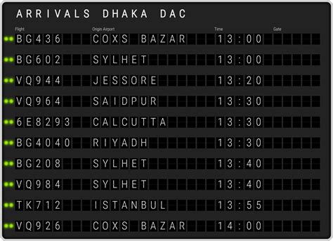 Dhaka Zia Airport Arrivals [DAC] Flight Schedules & DAC arrival