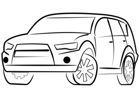 SUV Car coloring page | Free Printable Coloring Pages