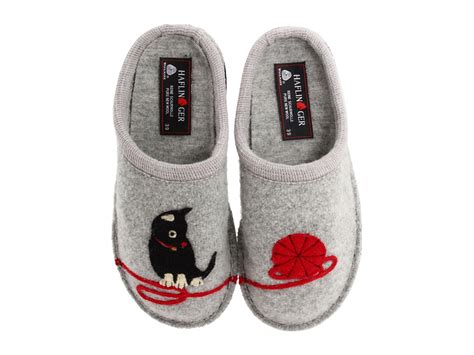 Haflinger – Cat Slipper (Grey) Women's Slippers | Slippers.com - Shop Comfy