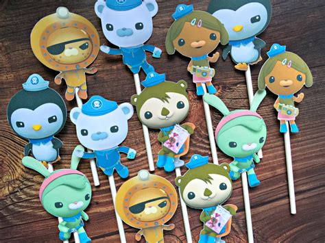 OCTONAUTS Cupcake Toppers / Cake Toppers / Die Cuts / Birthday