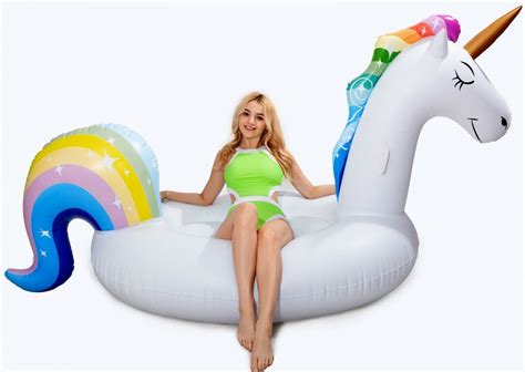 Giant Unicorn float Inflatable Pool Floatie Adult raft swimming lounge - KreziCart