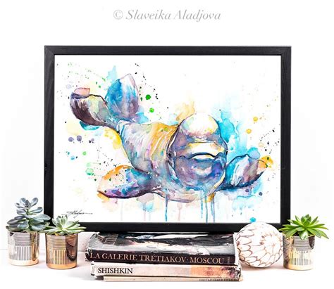 Beluga Whale watercolor painting print by Slaveika Aladjova | Etsy