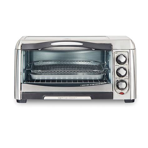 Hamilton Beach Sure-Crisp 31323 Stainless Steel Air Fryer Convection Six Slice Toaster Oven ...