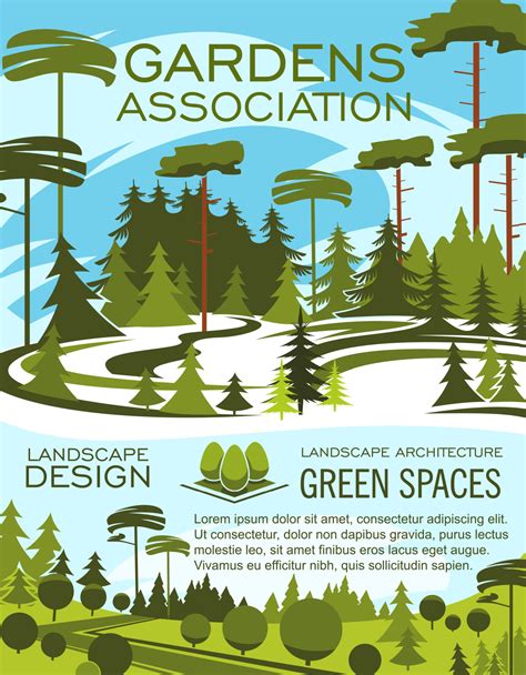 Landscape design studio, gardening service banner 13174103 Vector Art ...