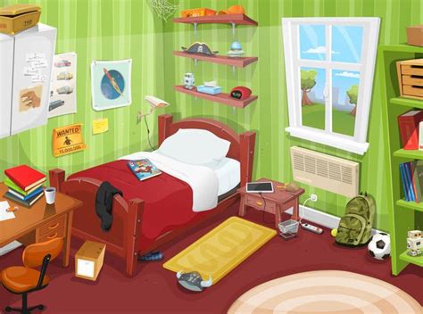 Some Kid Or Teenager Bedroom 267847 Vector Art at Vecteezy