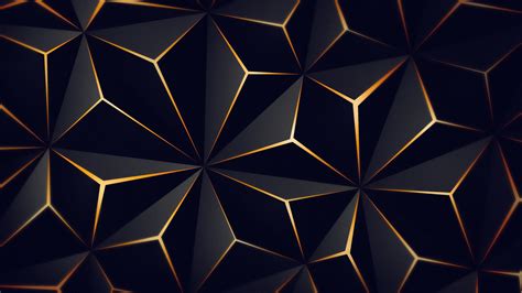 Triangle Solid Black Gold 4K HD Abstract Wallpapers | HD Wallpapers | ID #50628