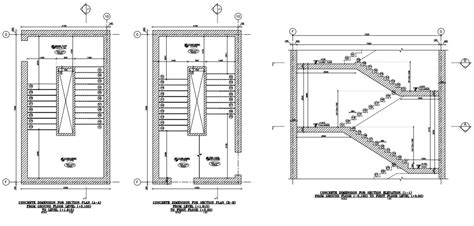 Stair Plan and Section of a Building