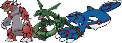 Groudon, Rayquaza And Kyogre by azza17 on DeviantArt