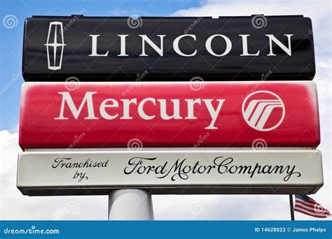 Ford Lincoln Mercury Dealership Sign Editorial Stock Photo - Image ...