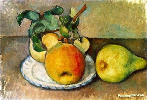 Still Life With Apples And A Pear Artwork By Paul Cezanne Oil Painting & Art Prints On Canvas ...