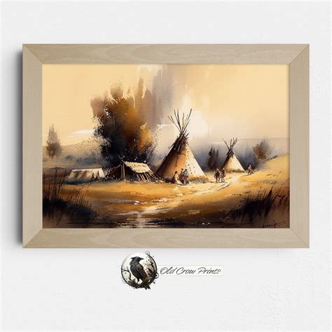 Lakota in the Evening, Watercolor Painting, Digital Print, Lakota Wall ...