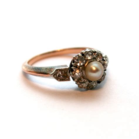 Vintage pearl ring by RueBroc on Etsy