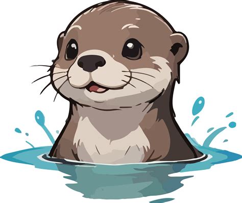 AI generated Cute Otter Cartoon 34881314 PNG