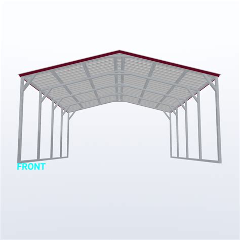 18x20x8 Vertical Roof Carport - Keen's Buildings