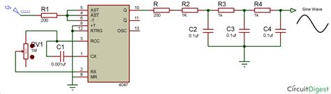 Simple Sine Wave Generator Circuit using Transistor